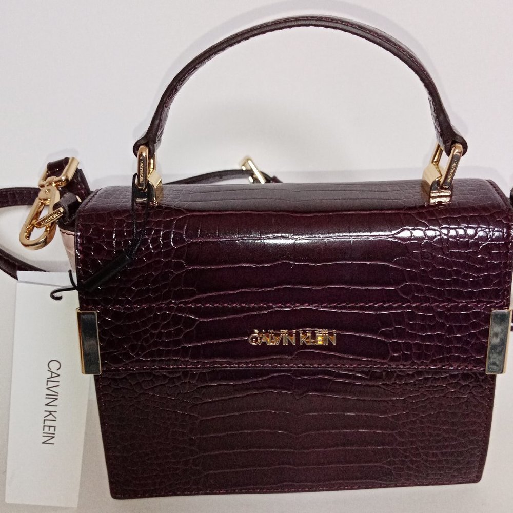 CALVIN KLEIN CROCODILE CROSSBODY BAG